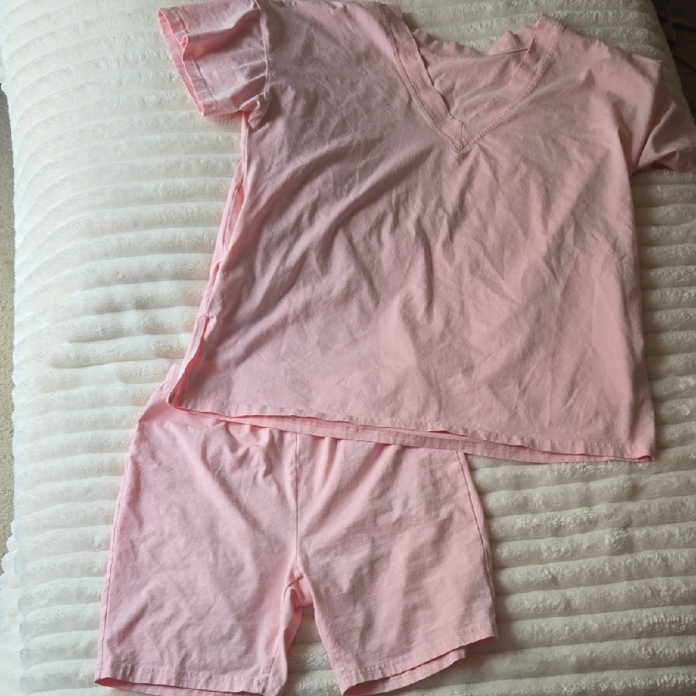 Cozy Pink Pajama Set with Flutter Sleeves